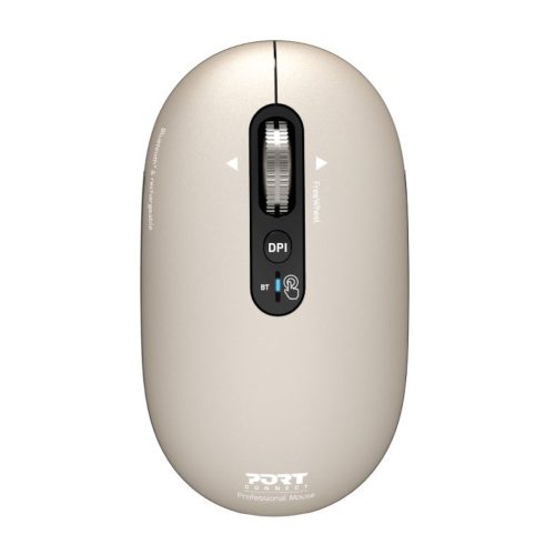 Port Connect PURE MAC Rechargeable Wireless and Bluetooth Mouse - Pearl