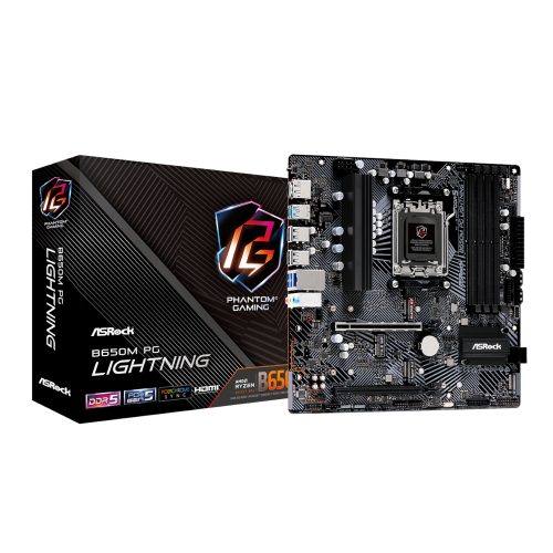 ASRock B650M PG Lightning AMD AM5 Micro ATX Motherboard