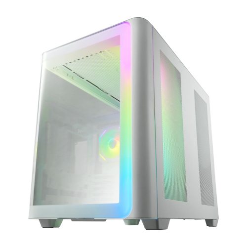 FSP M580 ARGB ATX Mid Tower Gaming Chassis - White