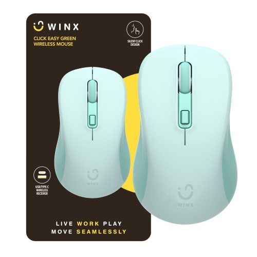 WINX CLICK Easy 1600DPI 2.4GHz Wireless Mouse - Green