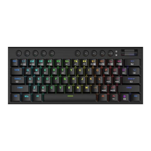 REDRAGON Horus Mini Pro 61Key Wireless Bluetooth Red Switch RGB Low Profile Gaming Mechanical Keyboard - Black