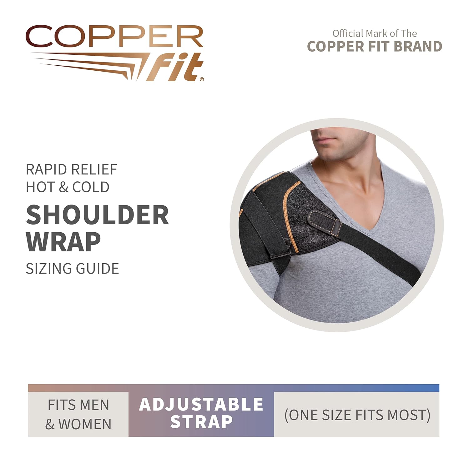 Unisex Copper Shoulder Support & Rapid Relief Wrap - Image 5