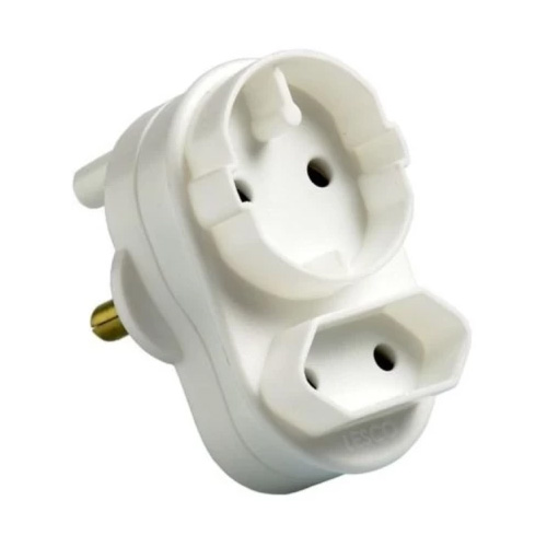 WOODLY Twin Plug Adapter 1 piece Three Pin Plug (White) Good • 2 Ratings & 0 Reviews