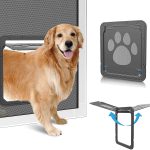 Perfect Dealz 11.4 inches Lockable Magnetic Flap Pet Cat and Dog Screen Door Polyester Training Aid For Dog