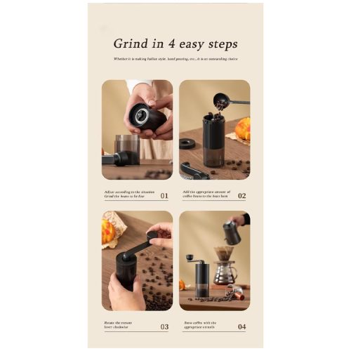 Daily Trends Manual Hand Operated Comfortable Grip Coffee Bean Grinder With Smooth Scale Adjustment